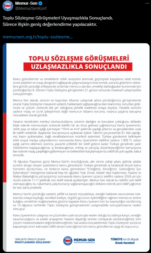 Memur zammında anlaşma sağlanamadı: Hakem Heyeti Devrede