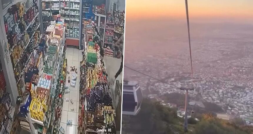 Panik anları! Balıkesir’deki deprem anı kamerada