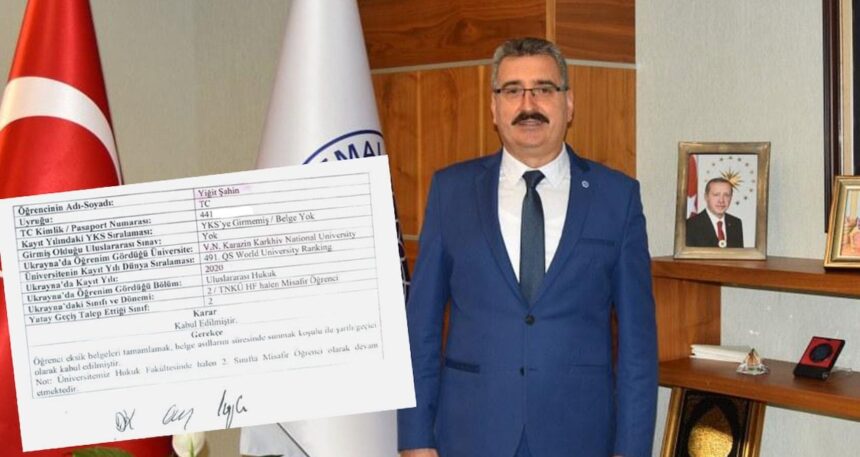 Rektörün oğluna sınavsız hukuk diploması