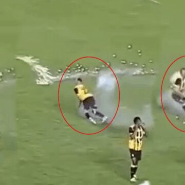 Sahaya fişek yağdırdılar! Bir futbolcu yaralandı