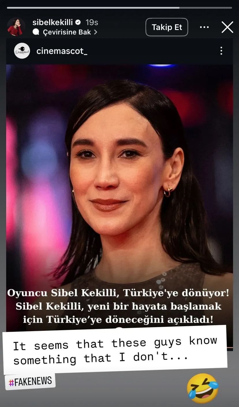 Sibel Kekilli 'Türkiye'ye döneceği' söylentilerine yanıt verdi