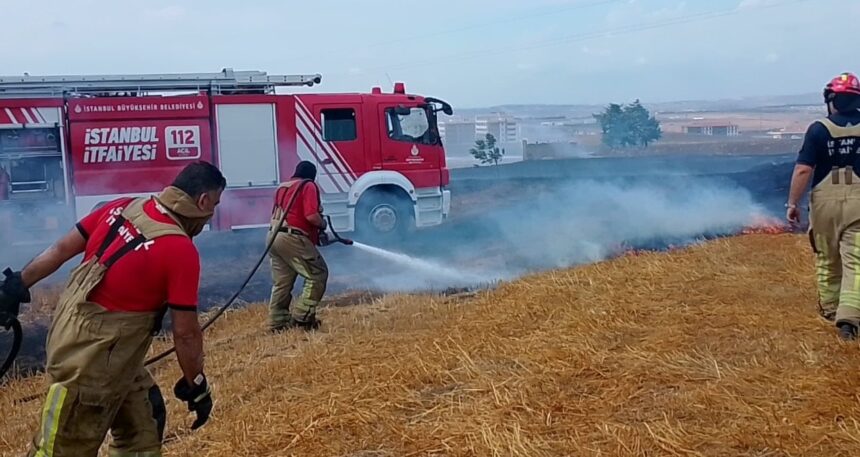 Silivri’de ot yangını