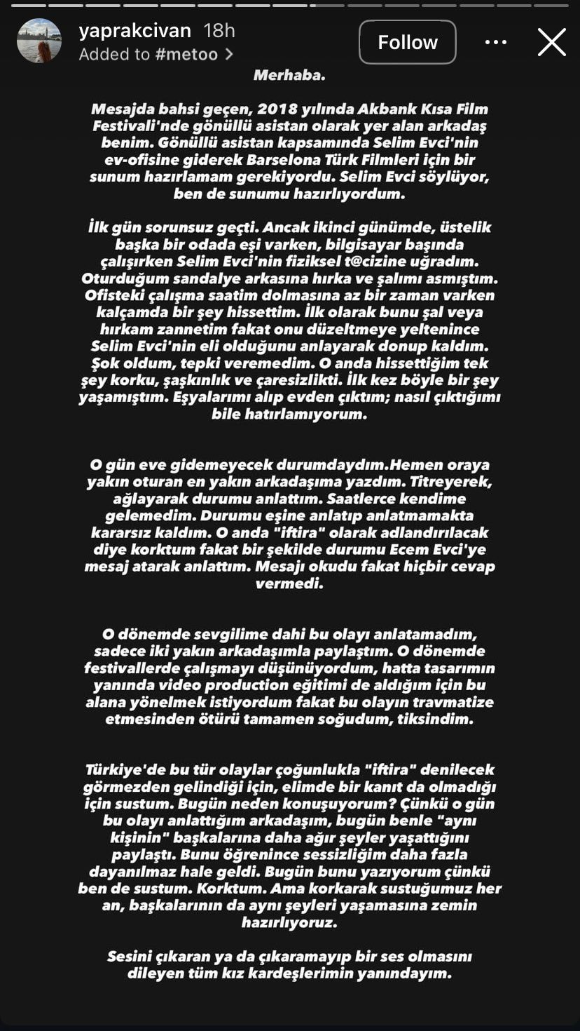 Taciz iddiası ünlü yönetmeni yaktı! Akbank ve MUBİ ilişkiyi kesti