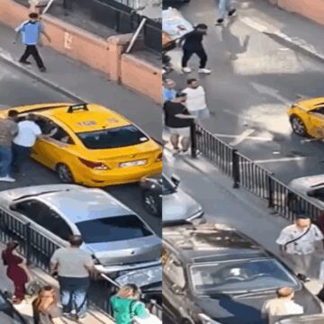 Taksi şoförüne saldırı: Silah çekip yumrukladı