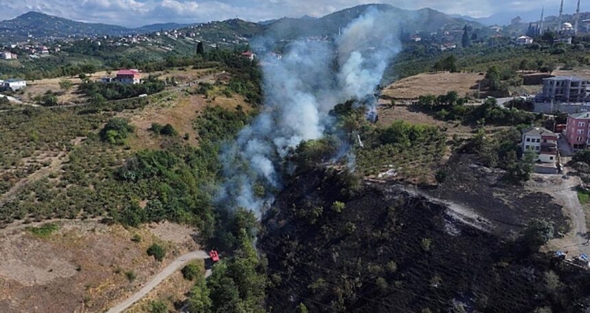 Trabzon Ortahisar’da örtü yangını korkuttu