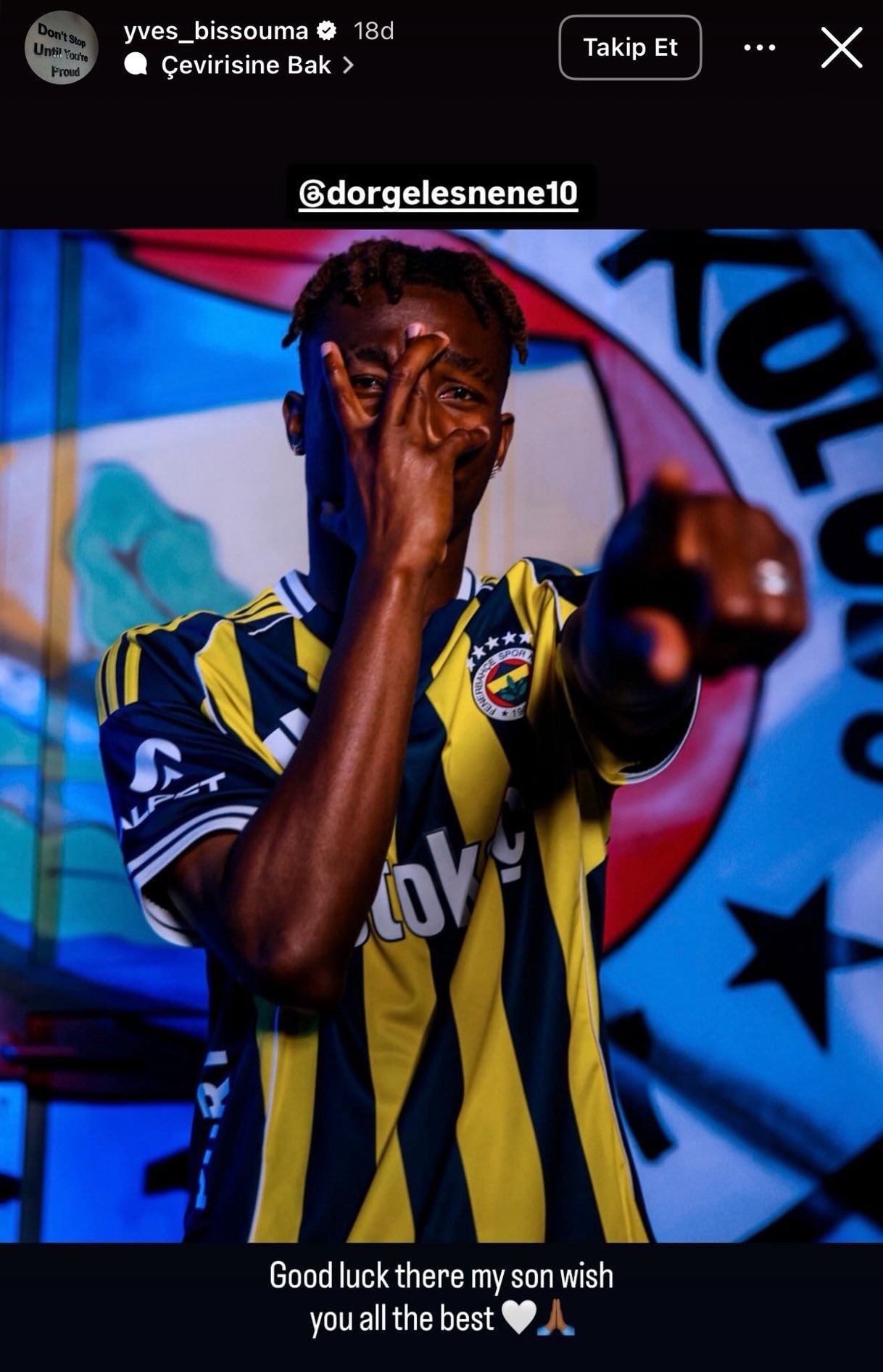 Yves Bissouma'dan gece yarısı heyecan yaratan paylaşım