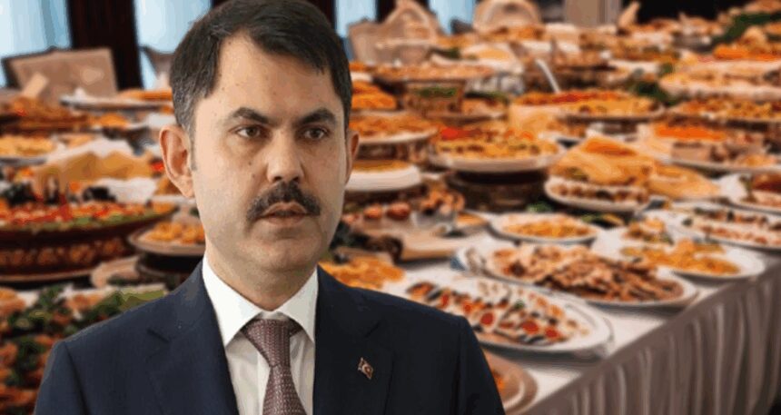 Bakan Kurum bir oturuşta 200 Bin TL’lik yemek yemiş!