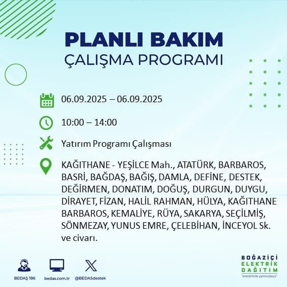 BEDAŞ 17 ilçeyi uyardı! En az 8 saat elektrik yok