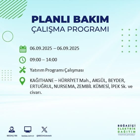 BEDAŞ 17 ilçeyi uyardı! En az 8 saat elektrik yok