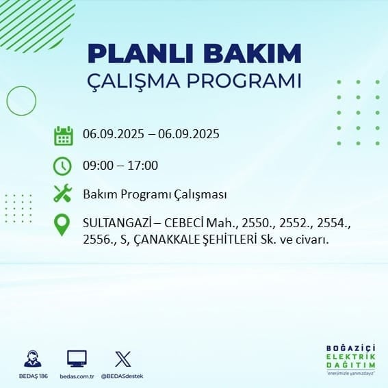 BEDAŞ 17 ilçeyi uyardı! En az 8 saat elektrik yok