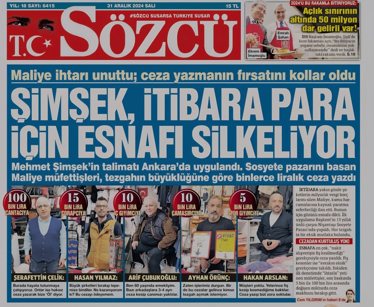 Esnaf da bitti denetimler de