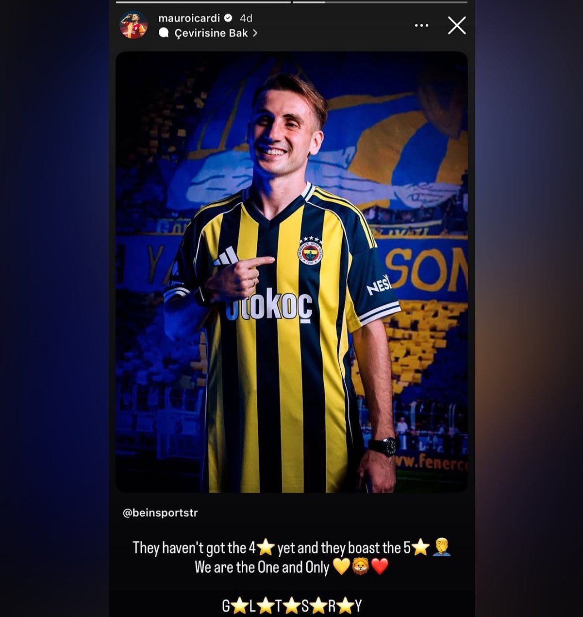 Icardi'den olay Kerem Aktürkoğlu paylaşımı