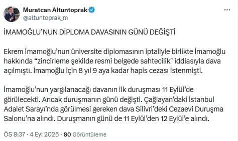 İmamoğlu diploma davasında yeni gelişme