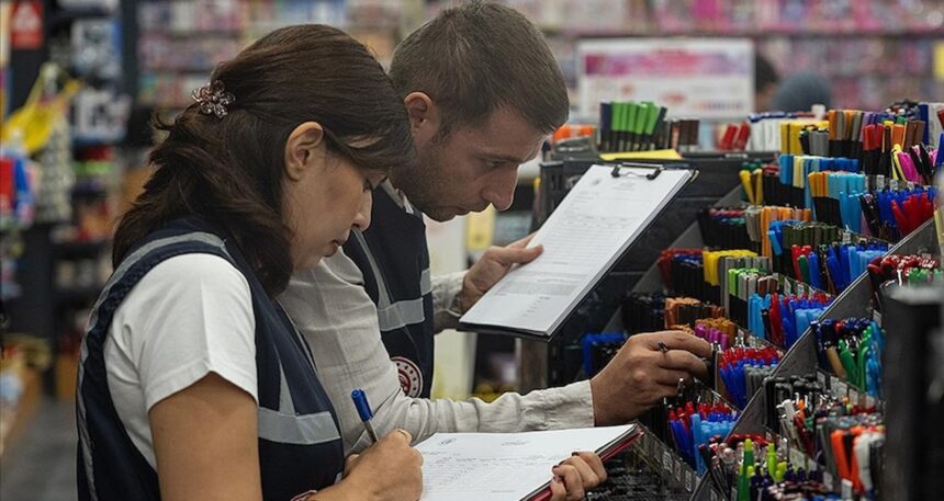Kırtasiye ve okul ürünleri satan 154 işletmeye para cezası verildi
