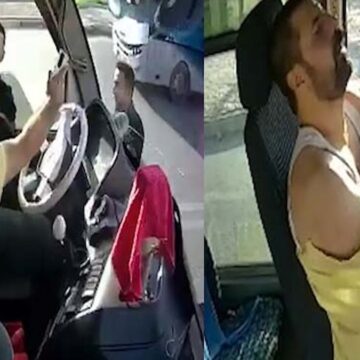 Maganda dehşeti: Otobüsün önünü kesip şoförü bıçakladı