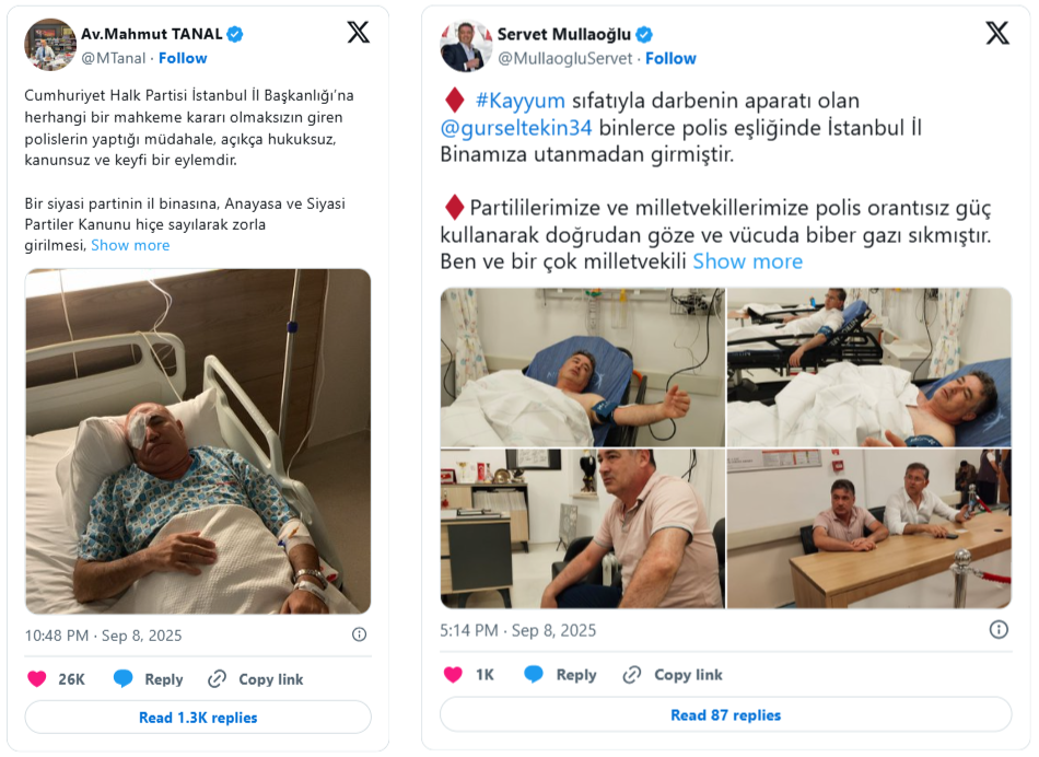 Mahmut Tanal, polis müdahalesinde gözünden yaralandı