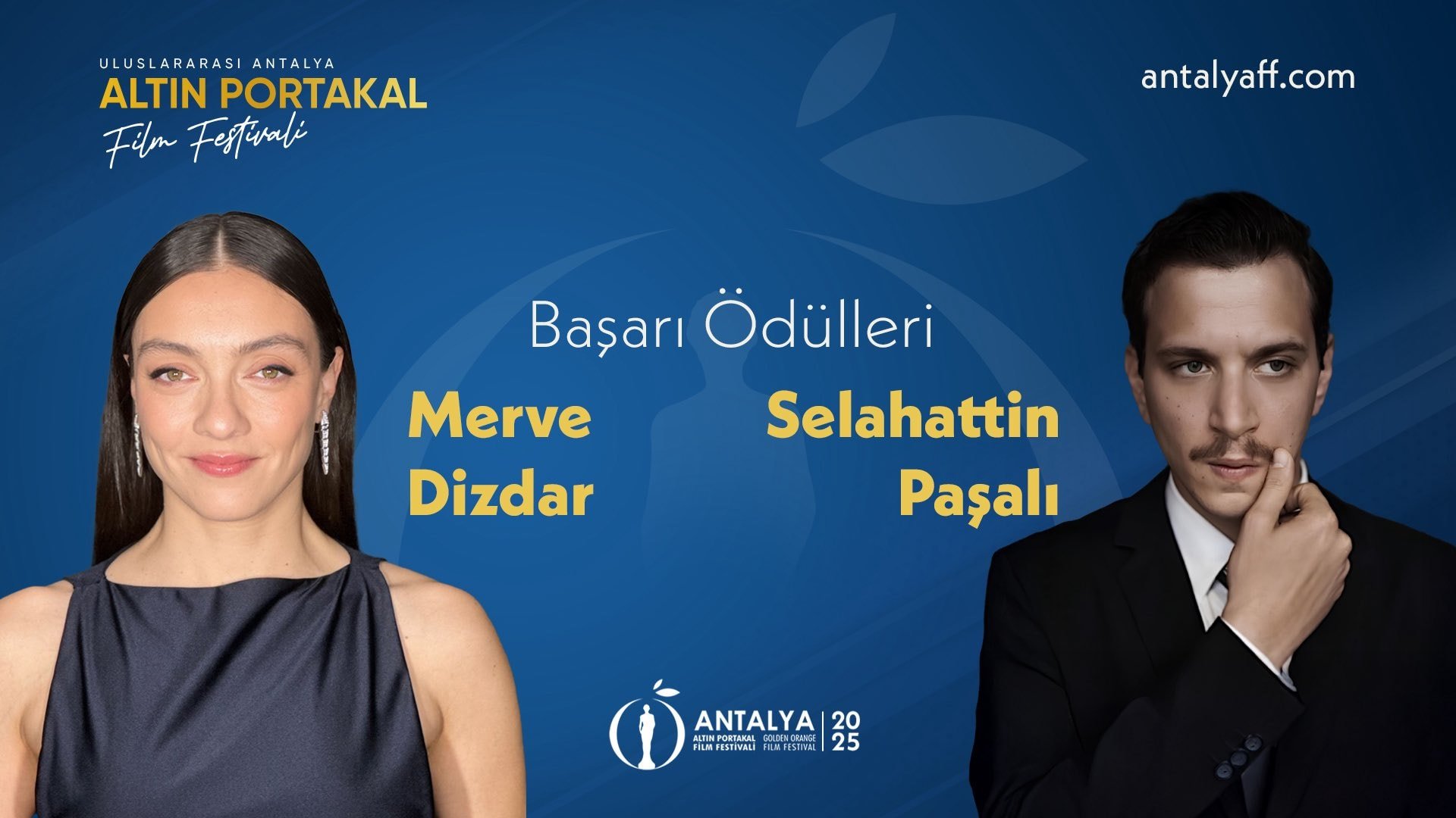 Merve Dizdar ve Selahattin Paşalı'ya Altın Portakal başarı ödülü