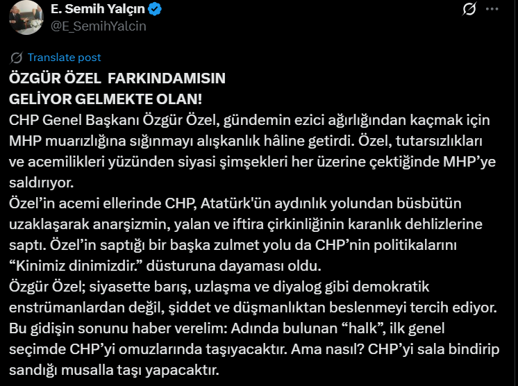 MHP-CHP hattında yeni gerilim: ‘Geliyor gelmekte olan’ polemiği