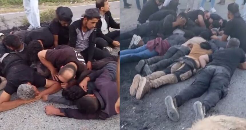 Su kanalına düşen araçtan çıktılar, böyle gözaltına alındılar