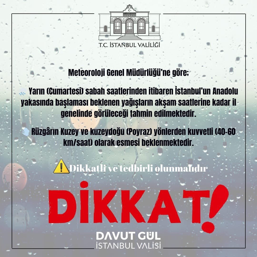 Valilik uyardı, İstanbul sonbaharı yaşayacak!