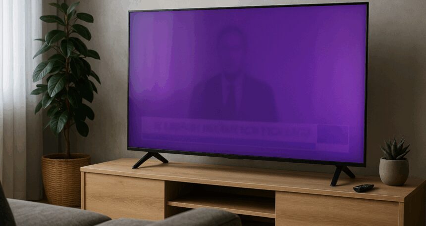 Yeni televizyonlarda bir anda ‘mor ekran’ çıkmaya başladı