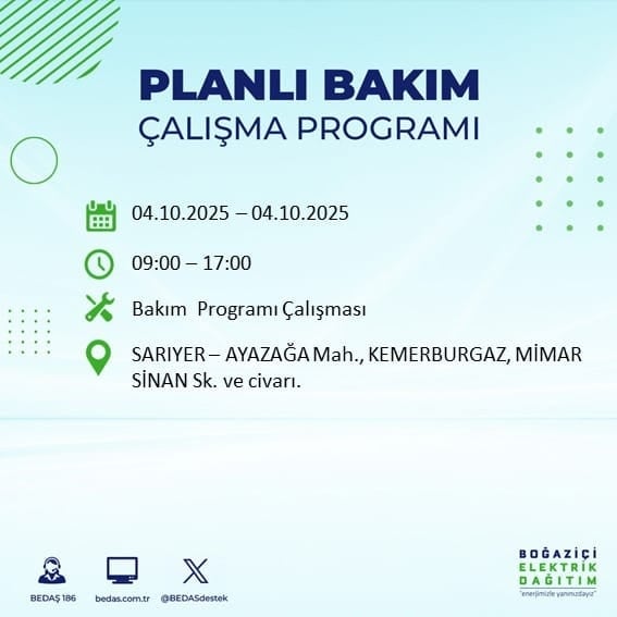 BEDAŞ açıkladı: İstanbul'da 12 ilçede 8 saat elektrik verilmeyecek