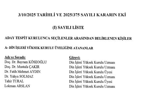 Gece yarısı gelen karar! Diyanet'te Ali Erbaş kadrosu görevden alındı