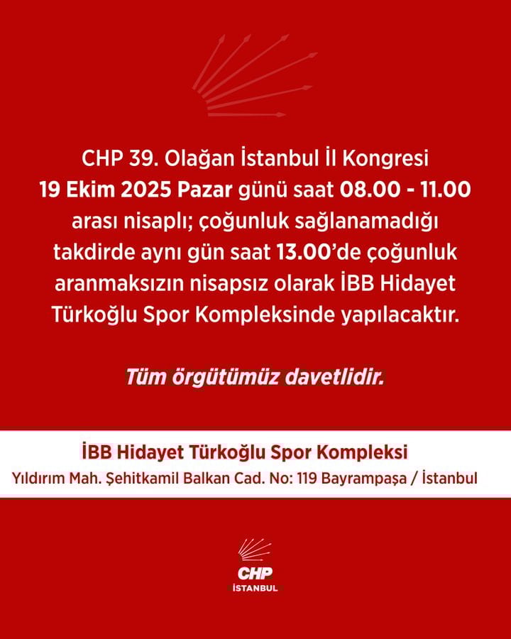 YSK, CHP İstanbul İl Kongresi'nin yapılmasına karar verdi