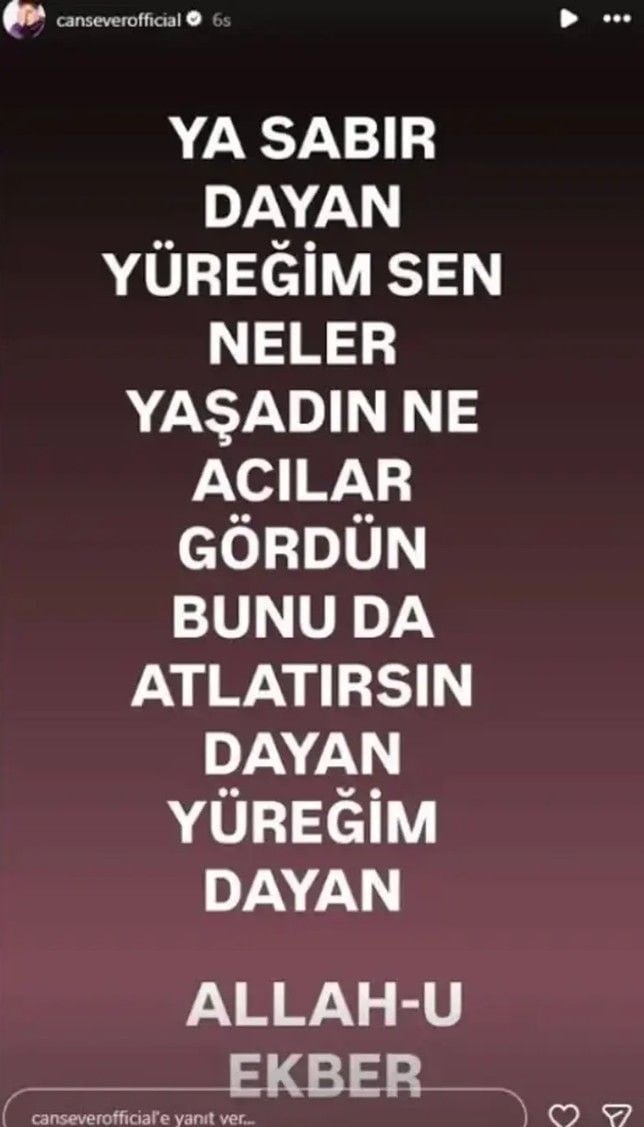 Cansever'in son paylaşımı yürek burktu