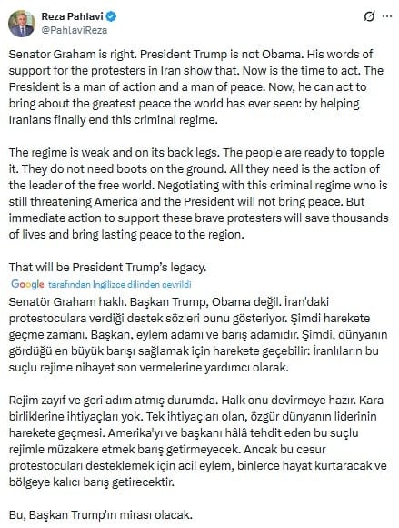 İranlı isimden ABD'ye açık çağrı: 'Harekete geçin'