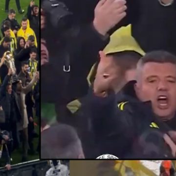 Kupa törenine Sadettin Saran’ın hareketi damga vurdu