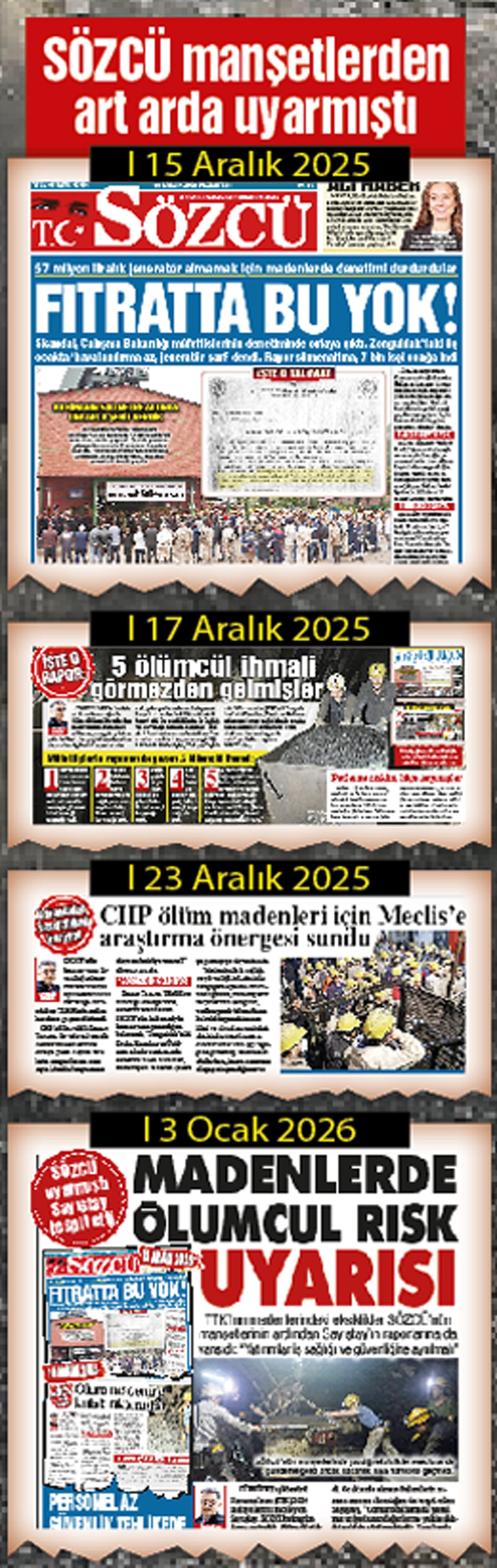 Müfettişler madene döndü 1 Müfettişler madene döndü