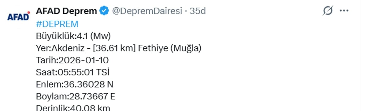 Son dakika... Muğla'da sabah saatlerinde korkutan deprem 1 Son dakika... Muğla'da sabah saatlerinde korkutan deprem